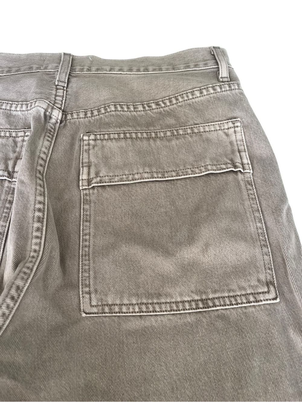 AGOLDE Utility Carpenter Wide Leg Jeans Taupe Gray High Rise Size 25 - Picture 4 of 9
